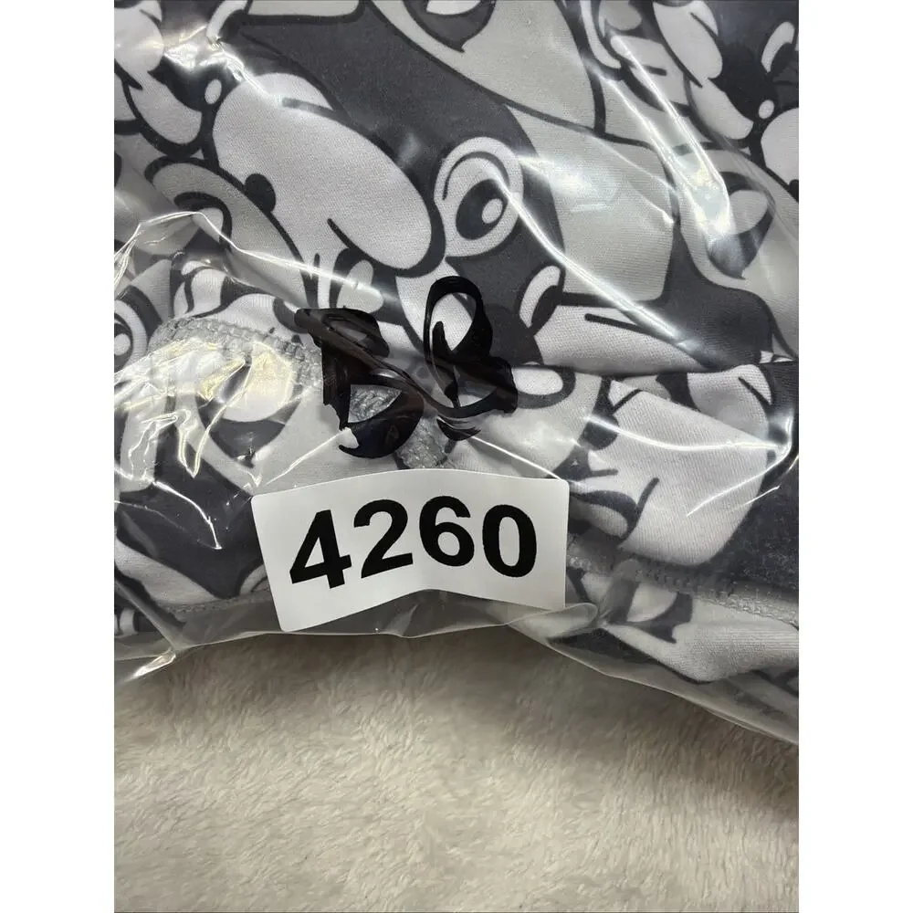 BUC-EES Knit Gray Black Bucky The Beaver LEGGINGS PANTS Child Size Youth Medium